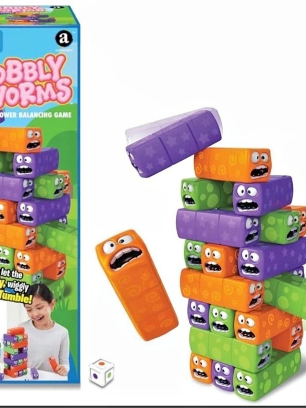 Melissa & Doug Wobbly Worms Tower Balancing Game Tower Balancing Game